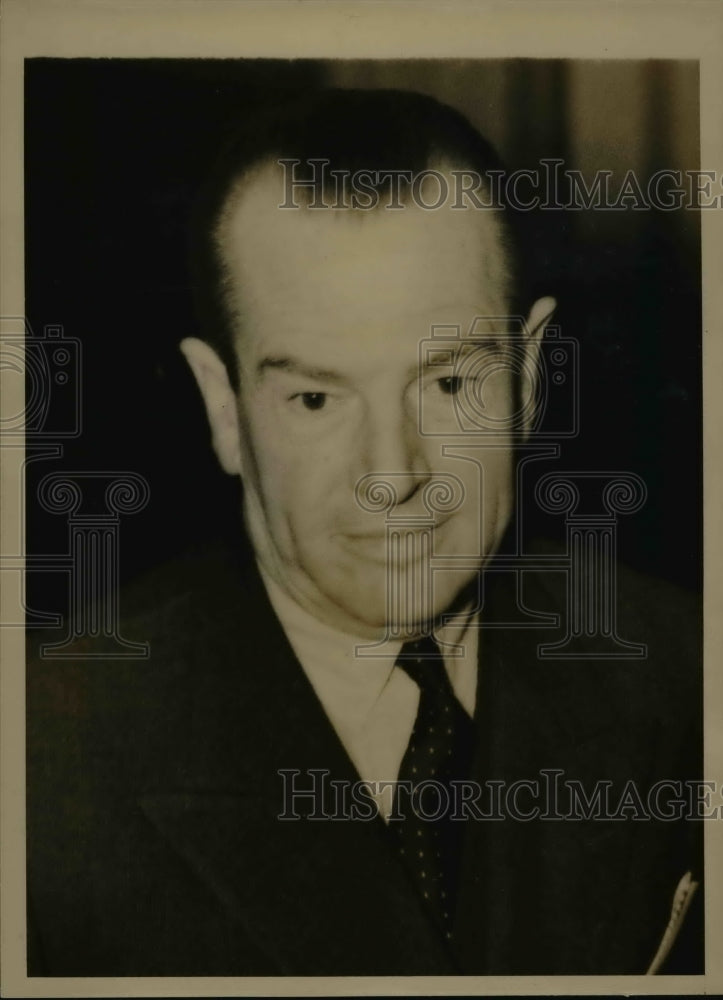 1937 Press Photo Charles Bedaux arrives in New York aboard SS Europa - nef02957