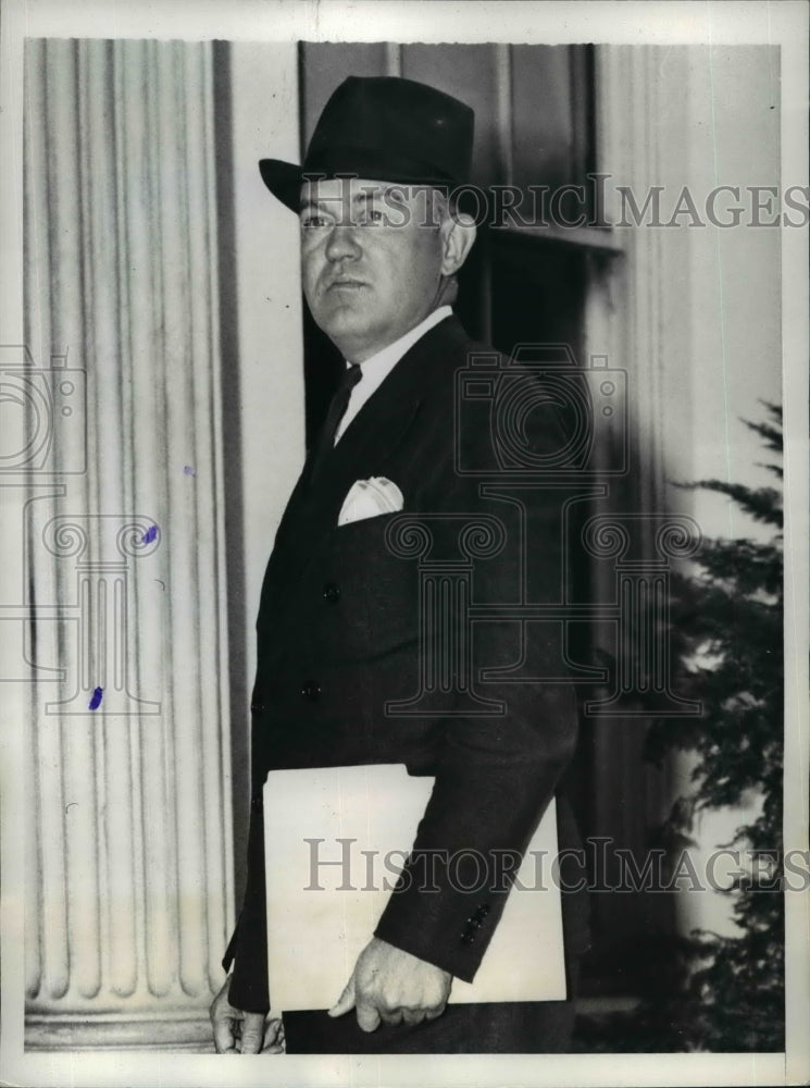 1937 Press Photo Secretary of War Harry Woodbine arrives at White House