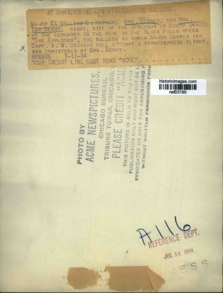 1934 Press Photo Maj & Mrs William Kepner & Mrs Tom Berry attend christening