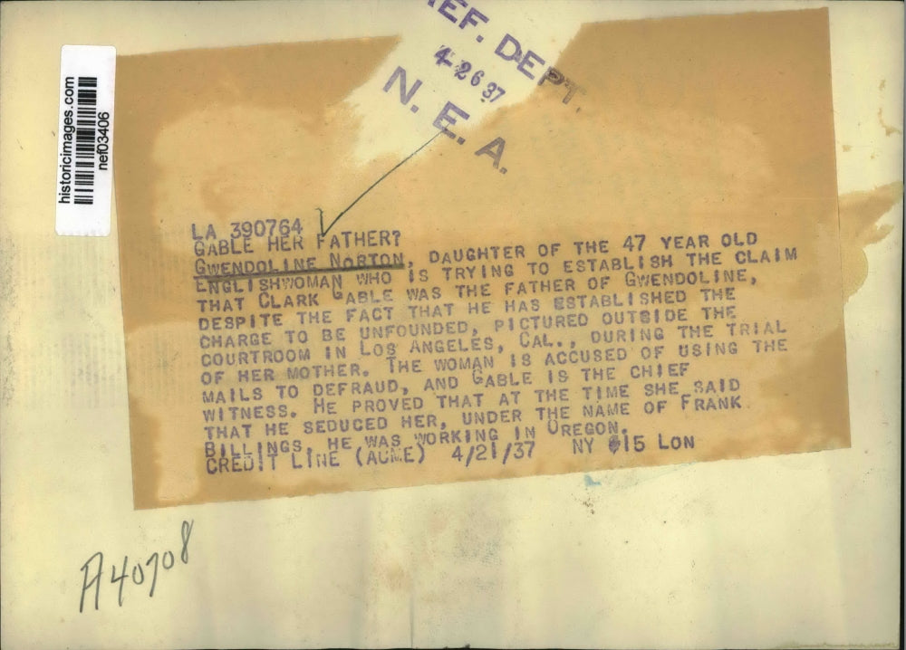 1937 Press Photo Gwendoline Norton in Los Angeles court - nef03406