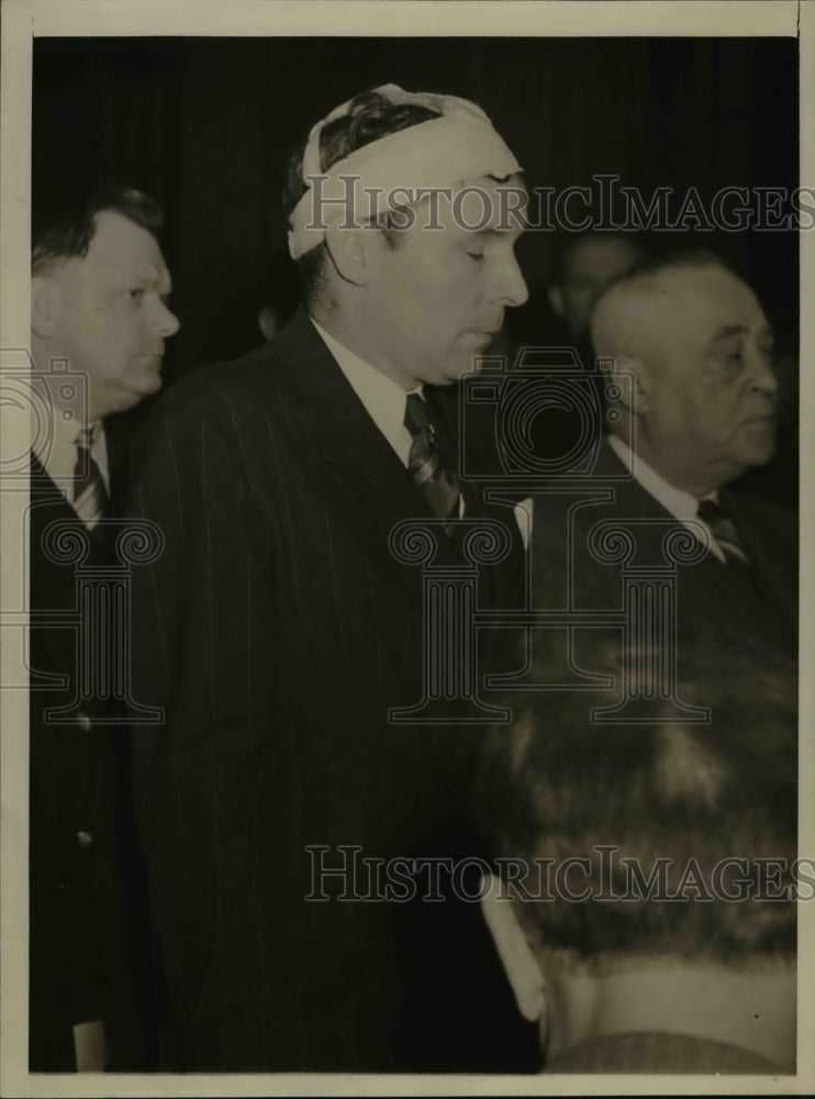 1941 Press Photo Daniel Moriarity in court for killing of Ada Martin - nef03516