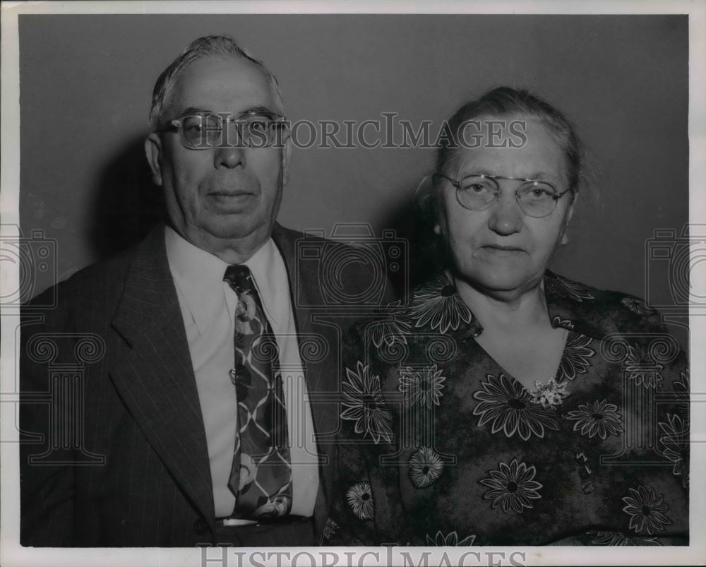 1955 Press Photo Mr & Mrs John Sedio celebrate Golden Wedding Anniversary- Historic Images