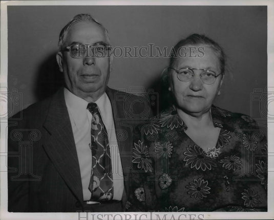1955 Press Photo Mr & Mrs John Sedio celebrate Golden Wedding Anniversary- Historic Images
