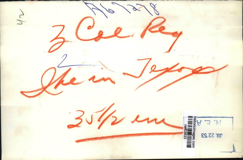 1953 Press Photo President Eisenhower shakes mans hand - nef03833