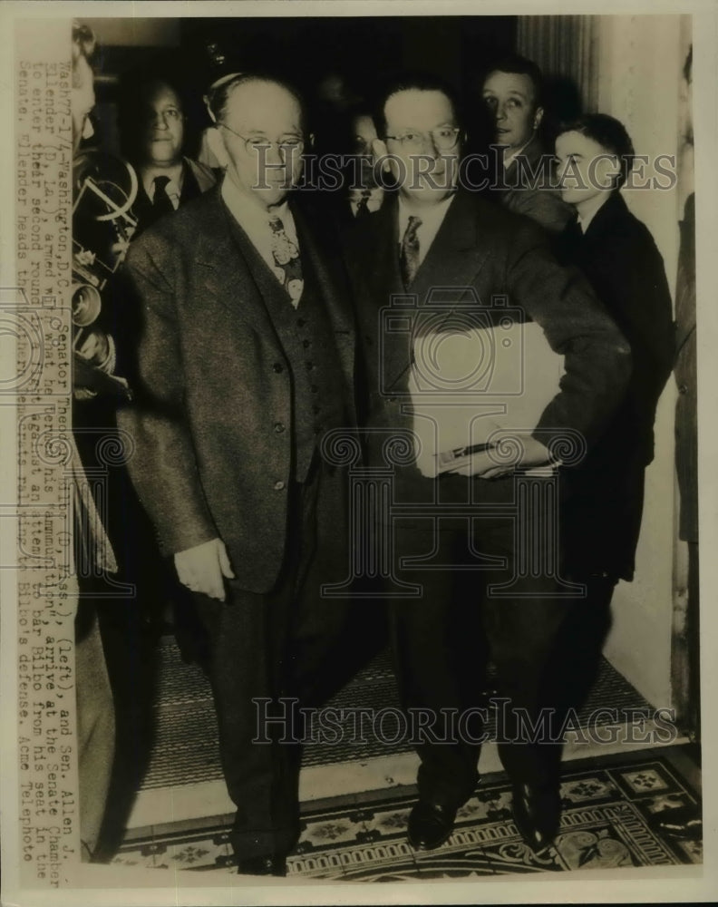 1947 Press Photo Sen Theodore Bilbe & Allen Ellender - nef04062