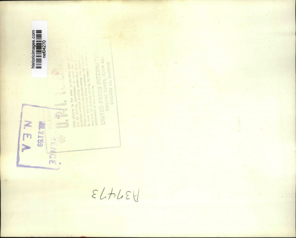 1959 Press Photo United Steelworkers President David McDonald meets with Cooper