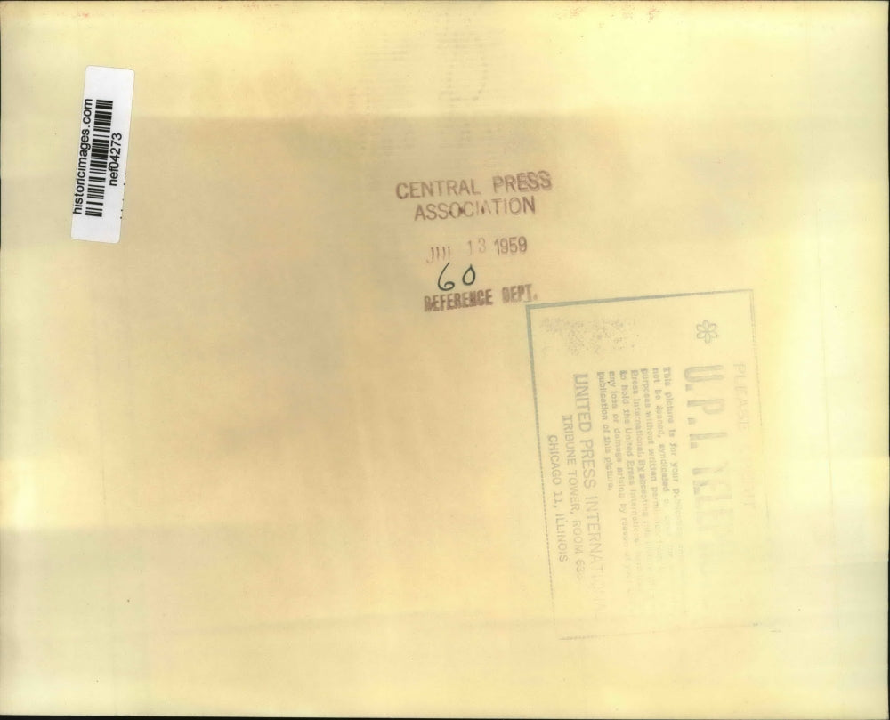 1959 Press Photo David McDonald confers with R Conrad Cooper - nef04273