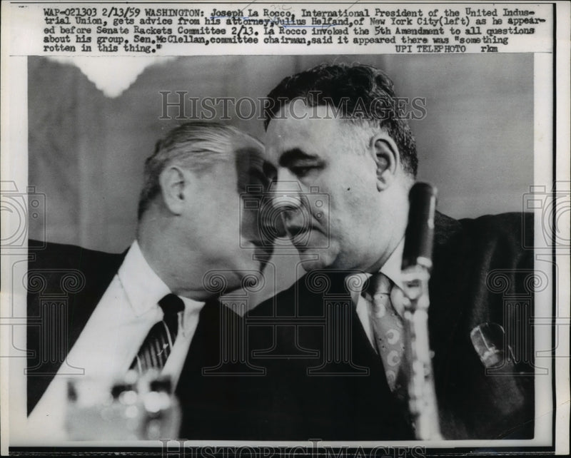 Load image into Gallery viewer, 1959 Press Photo Joseph La Rocco International President United Industrial Union
