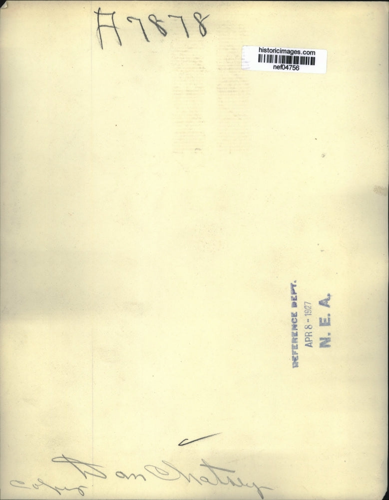 1927 Press Photo Dan Chatsey - nef04756