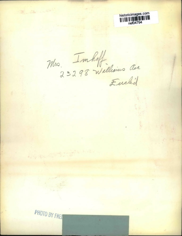 Press Photo Mrs. Imhoff of Euchlid, Ohio - nef04794