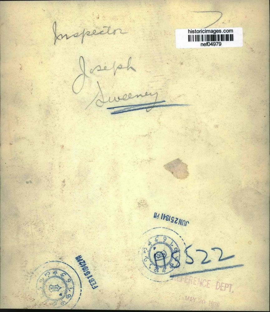 1936 Press Photo Joseph Sweeney, Police Inspector - nef04979