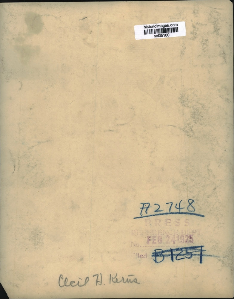 1925 Press Photo Cecil H. Kerns - nef05100