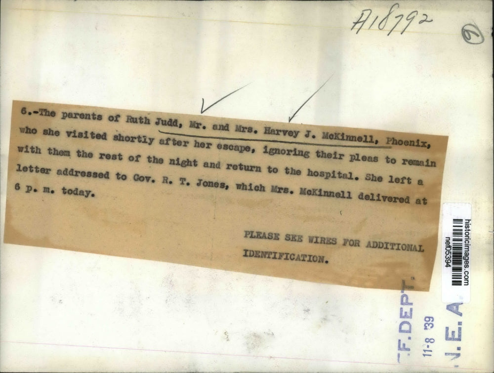 1939 Press Photo Parents of Los Angeles Trunk Murder Suspect Winne Ruth Judd