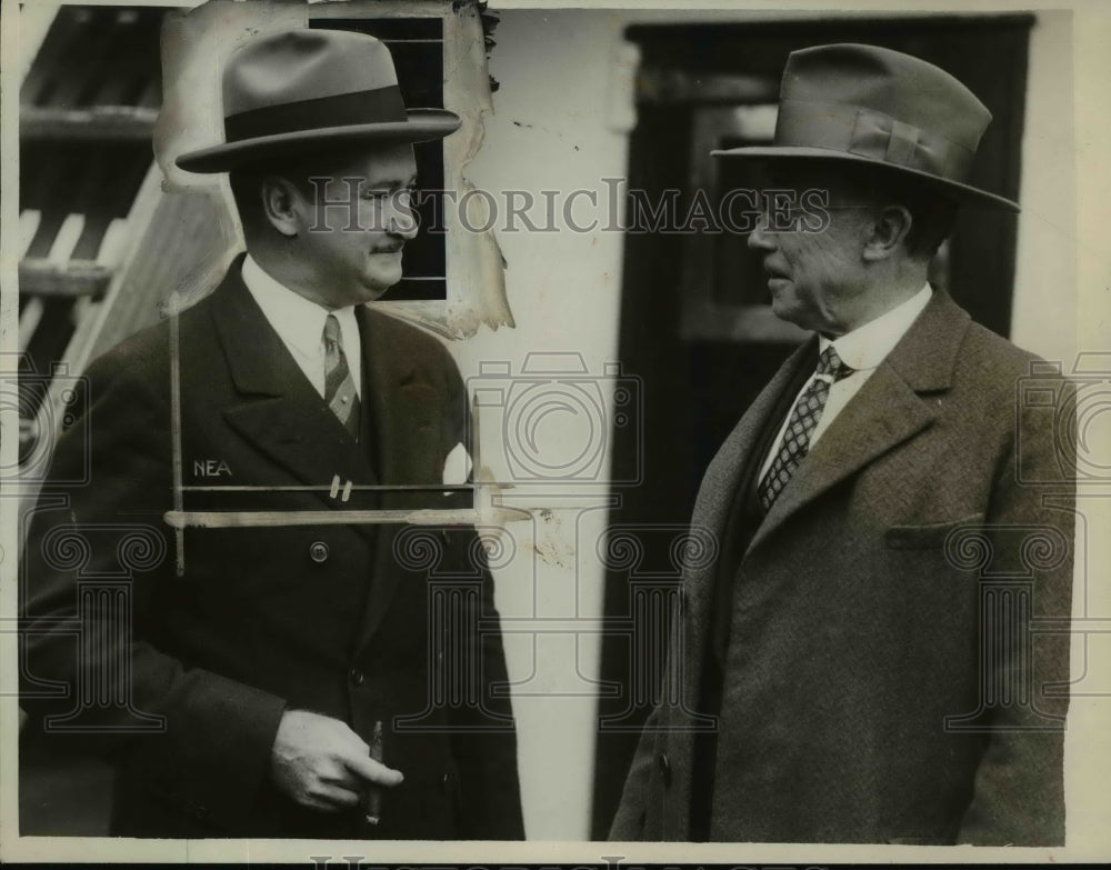 1928 Press Photo Thomas Needham, British Millionaire and Leon D Brooks