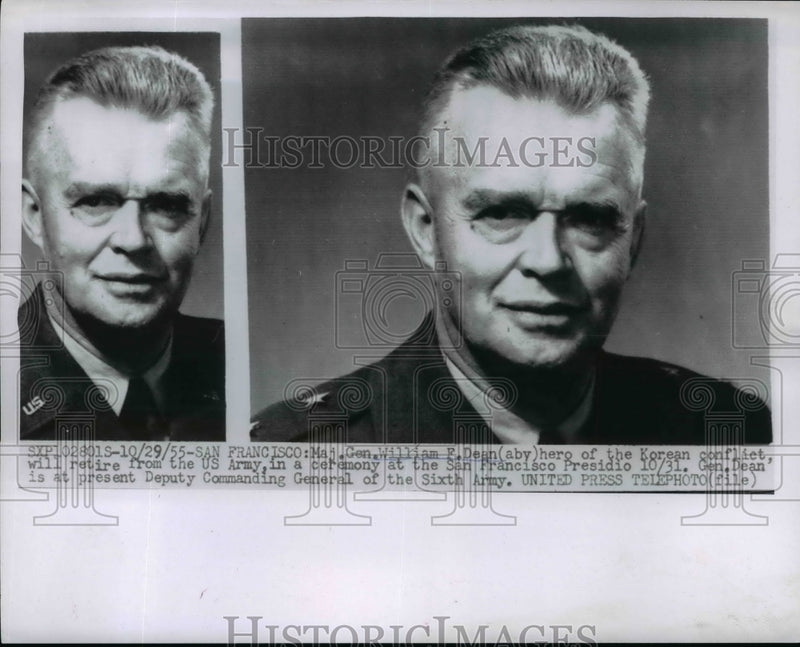 Load image into Gallery viewer, 1955 Press Photo Maj.Gen. William E.Dean. Hero of the Korean conflict
