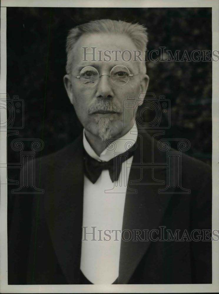1938 Press Photo Prof. Augusty Krogh Head of Dept.of Animal Physiology
