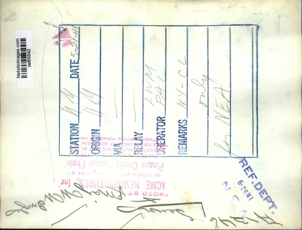 1941 Press Photo CIO President John L. Lewis, Major W.W. Inglis - nef05842