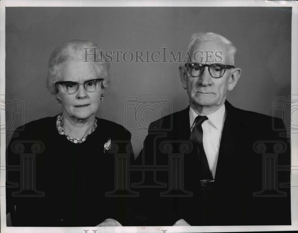 1962 Press Photo Mr and Mrs.John Hudson celebrated Golden Wedding Anniversary