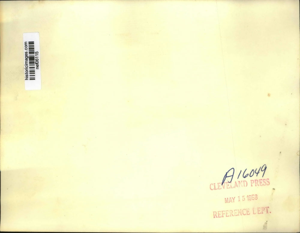 1958 Press Photo Dwight Eisenhower in a News Conference with Press Secretary