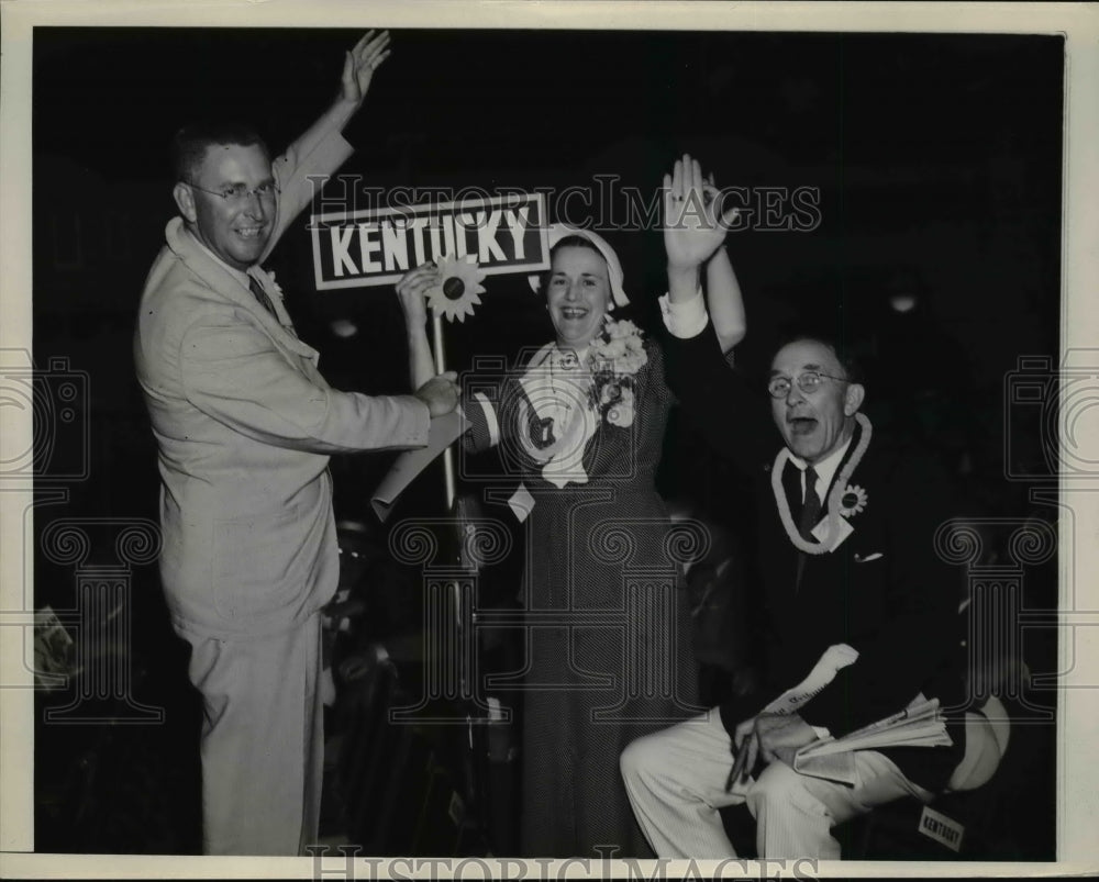 1937 Press Photo Kentucky Delegates at GOP Republican National Convention