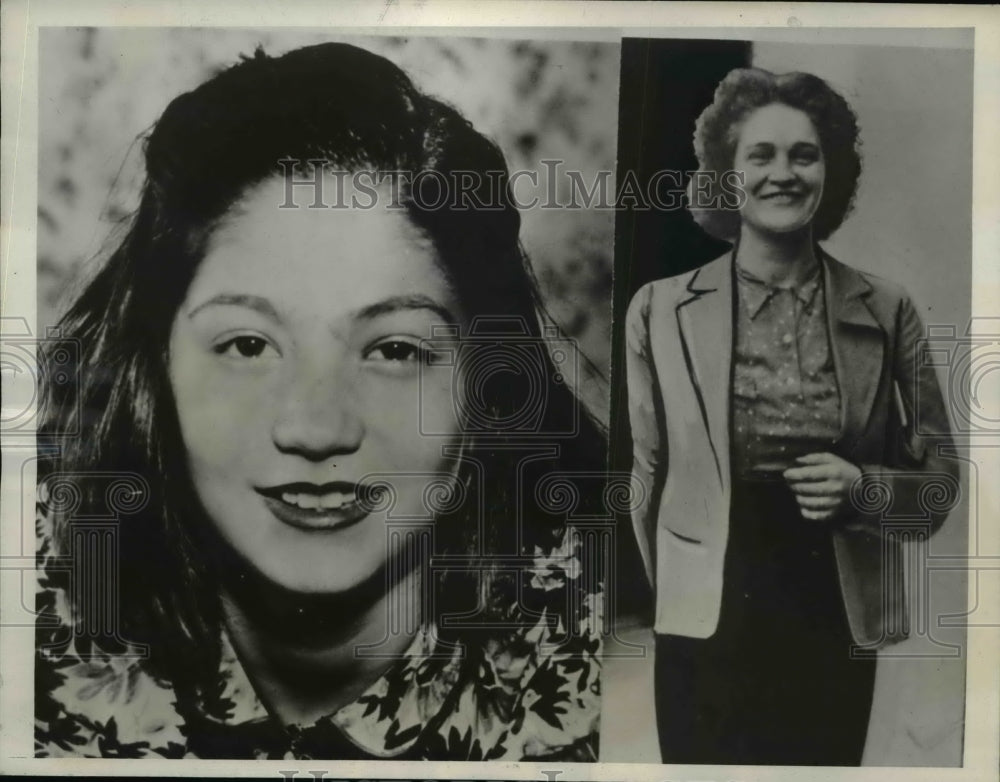 1939 Press Photo Kidnapped Pittsburgh Girl Mary Karras, Mother Bessie