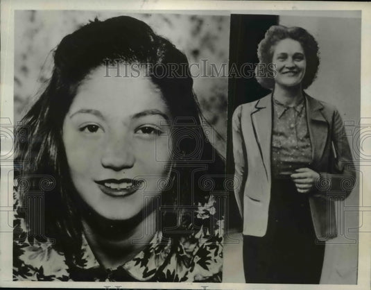 1939 Press Photo Kidnapped Pittsburgh Girl Mary Karras, Mother Bessie