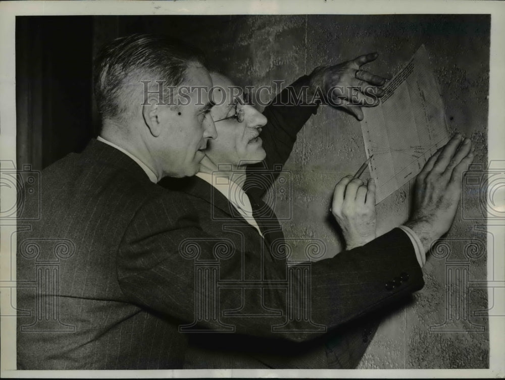 1941 Press Photo Gasoline Dealers Percy E. Ricketts, Dr. Chris Koch - nef06381