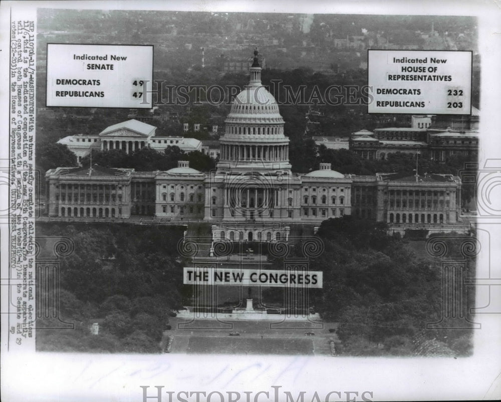 1936 Press Photo Capitol Building New Congress Elections - nef07069