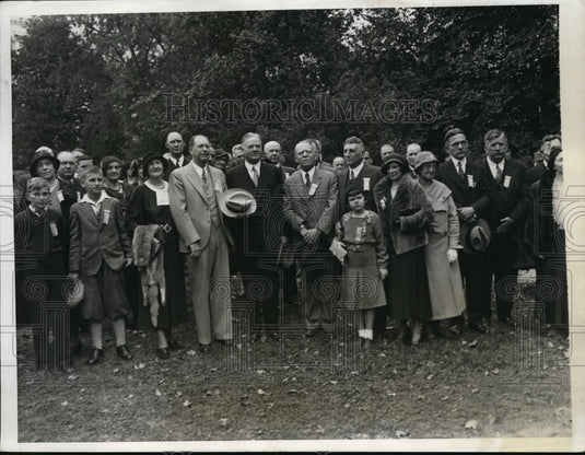 1932 Press Photo President Hoover Greets Members of Seaboard Air Line Physicians