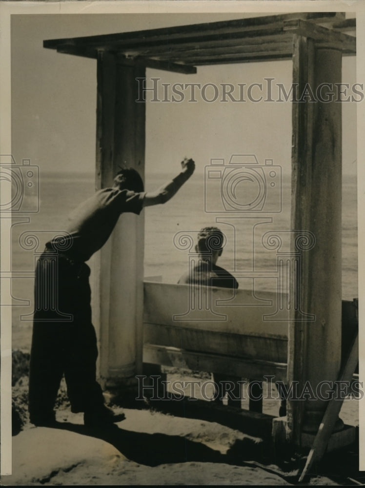 1936 Press Photo Scene and Reenactment of the slain of Ruth Muir - nef08035