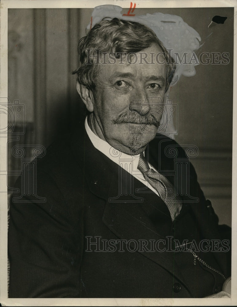 1933 Press Photo Phillip Elting Collector of the Port of New York - nef08058
