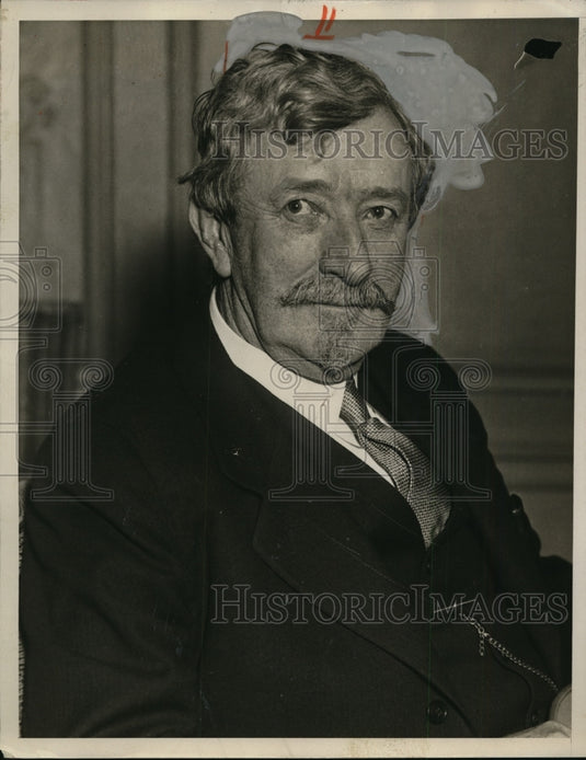 1933 Press Photo Phillip Elting Collector of the Port of New York - nef08058