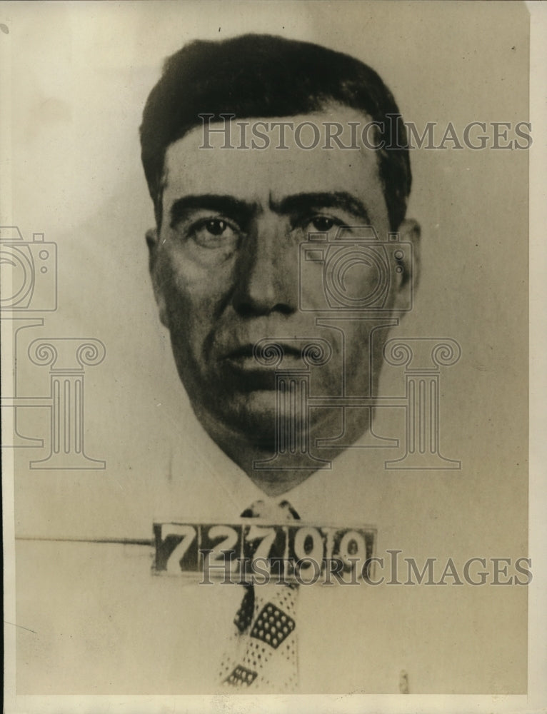 1929 Press Photo Marcel Dillon Wanted For Gambling Resort Hold Up and Murder