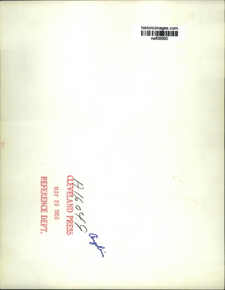 1956 Press Photo President Eisenhower Steps From Plane at Washington Airport