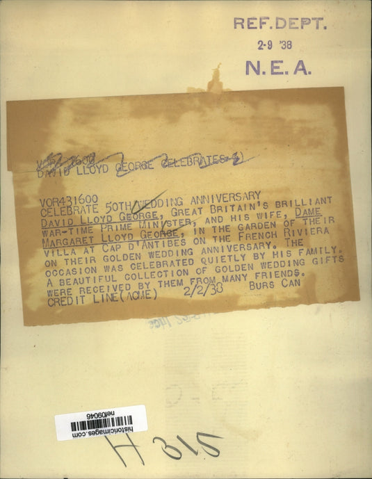 1938 Press Photo Mr. and Mrs. David L. George Celebrate Wedding Anniversary