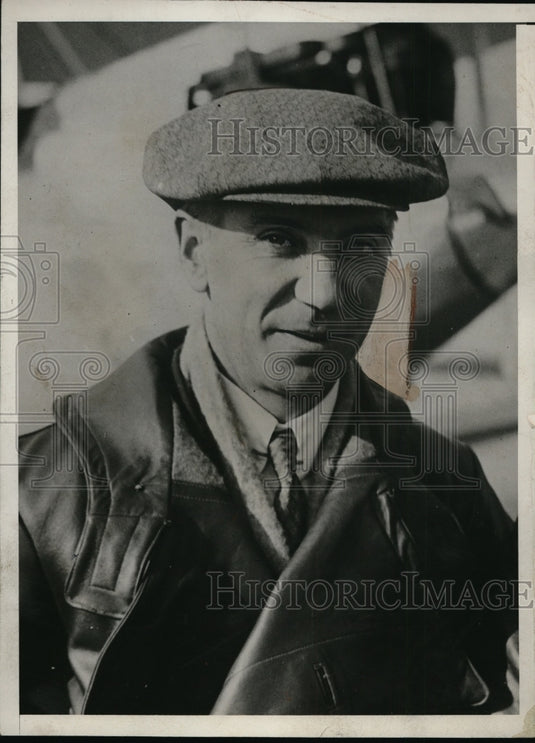 1931 Press Photo Christian Gahanston Flying From Portugal To New York
