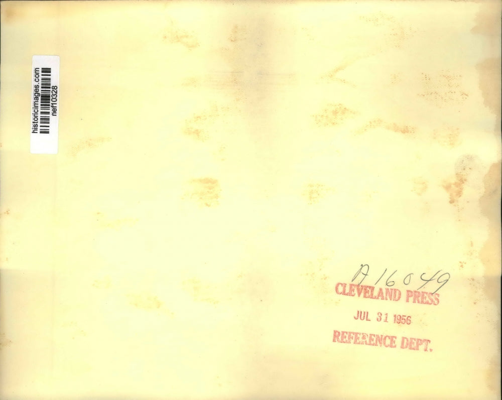 1956 Press Photo Eisenhower In Deep Thought In His Small Plane Traveling To Farm