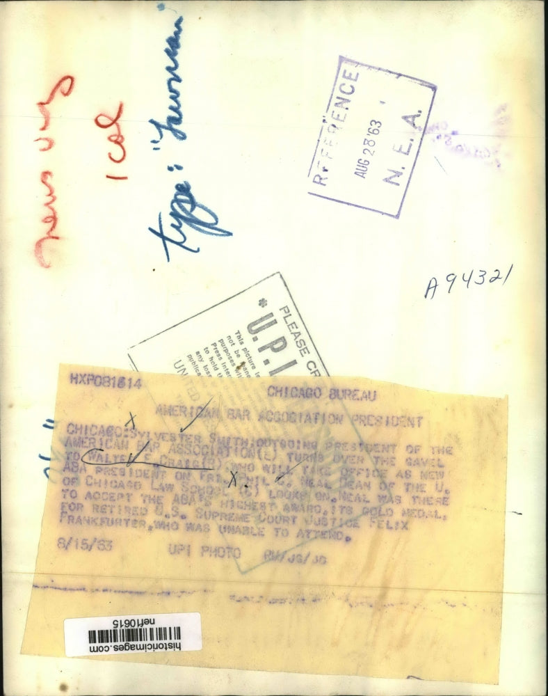 1933 Press Photo Walter Craig New American Bar Association President - nef10615