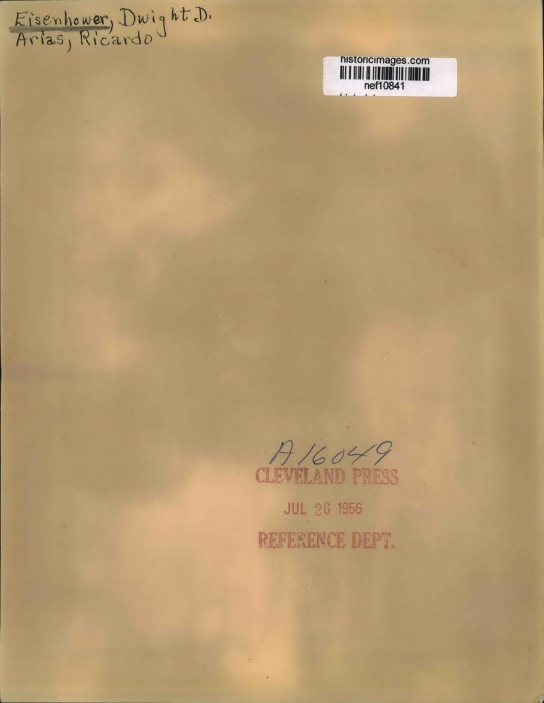 1956 Press Photo Pres.Dwight Eisenhower and Panama Pres.Ricardo Arias