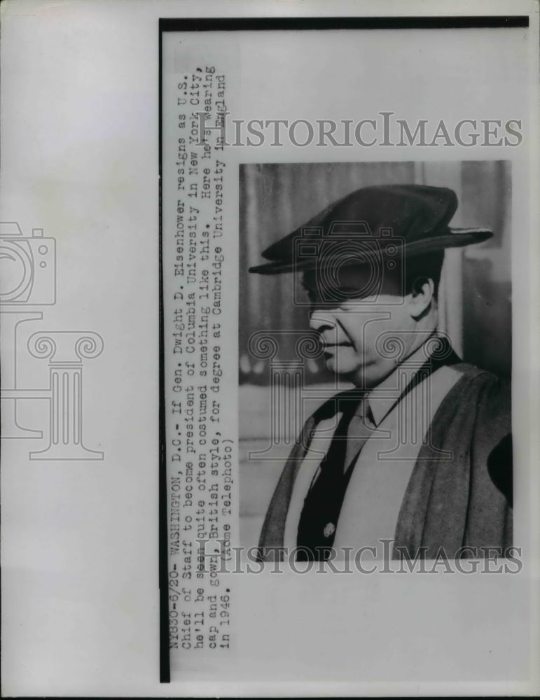 1946 Press Photo If Eisenhower Resigns U S Staff Chief He'll Be Seen Costumed