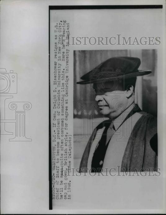 1946 Press Photo If Eisenhower Resigns U S Staff Chief He'll Be Seen Costumed