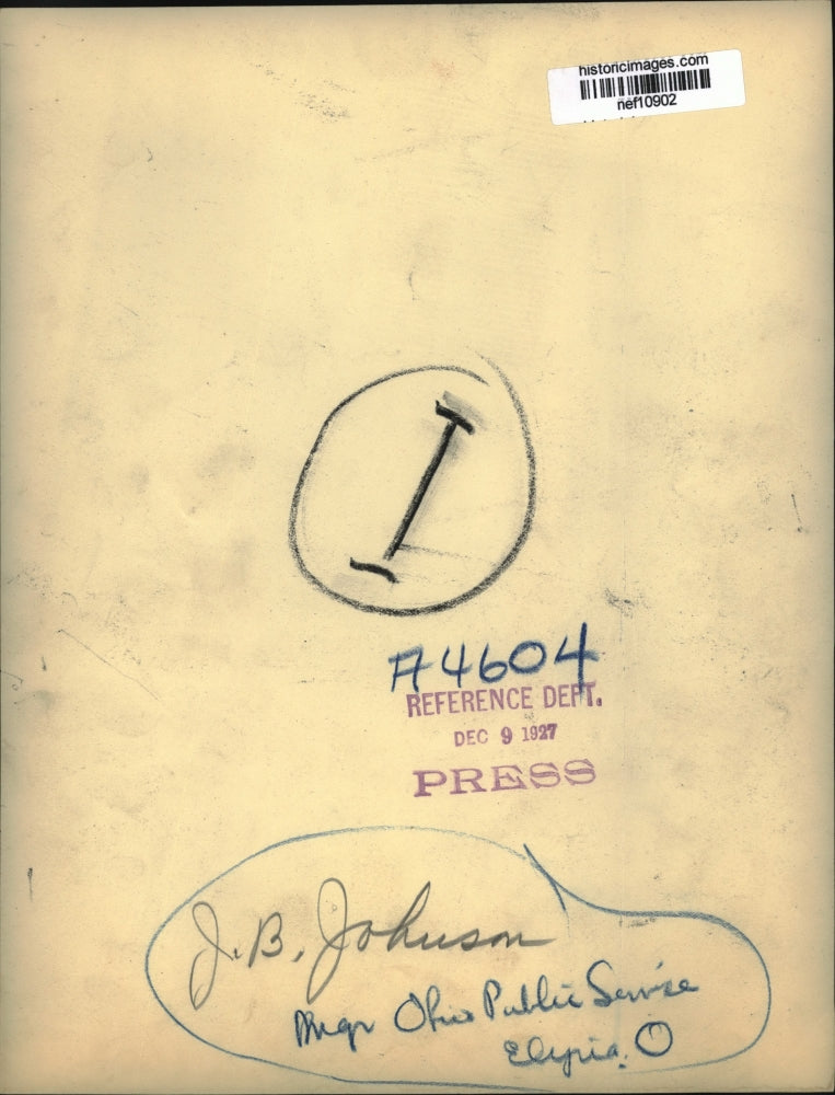 1927 Press Photo J.B. Johnson Manager Ohio Public Service - nef10902