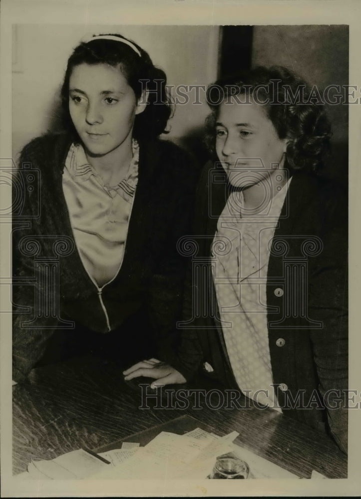 1935 Press Photo Stories Told By Two Girls Brought About the Arrest of Kidnapper