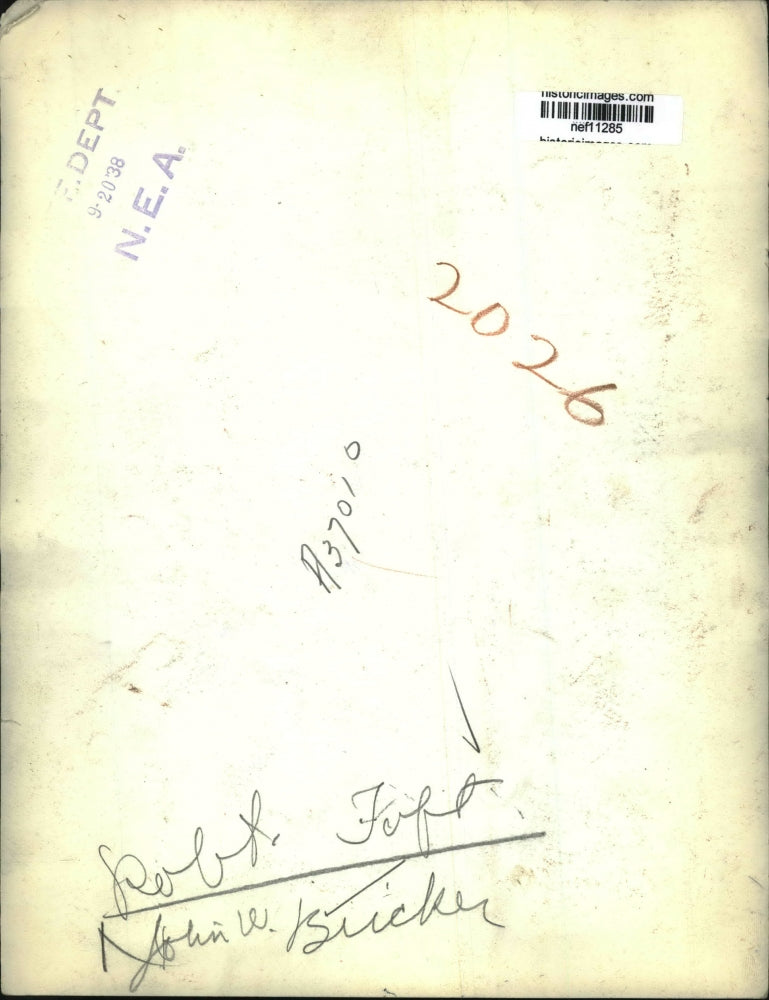 1938 Press Photo Robert Taft and John W. Bicker - nef11285