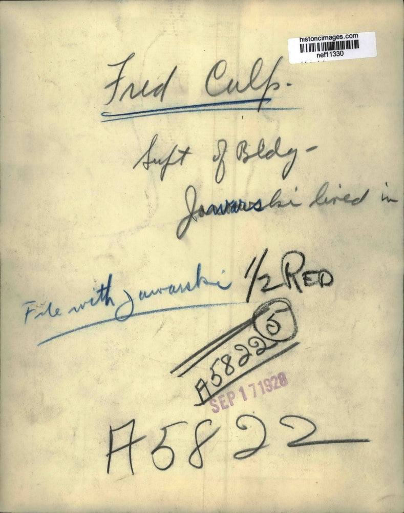 1928 Press Photo Fred Culp Superintendent of Building - nef11330