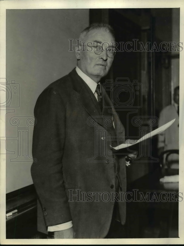 1934 Press Photo Dr. A.J. Carlson Professor & Scientist Of University of Chicago
