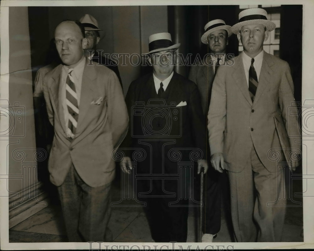 1935 Press Photo Howard C.Hopson Utilities Magnate with his Atty.William A.Hill