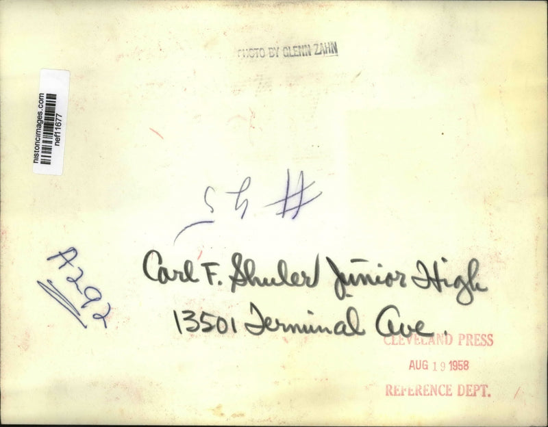 Load image into Gallery viewer, 1958 Press Photo Carl F. Shuler Junior High School - nef11677
