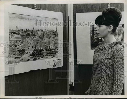 1967 Press Photo Cindy Nakonezny Freshman At Cuyakoga Community College