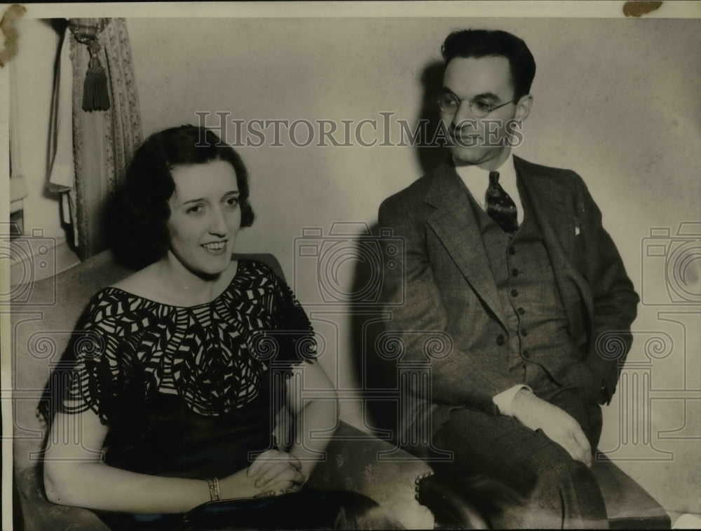 1933 Press Photo Mrs H. Wager & F. Levy Winners Mixed Pair Contract Championship